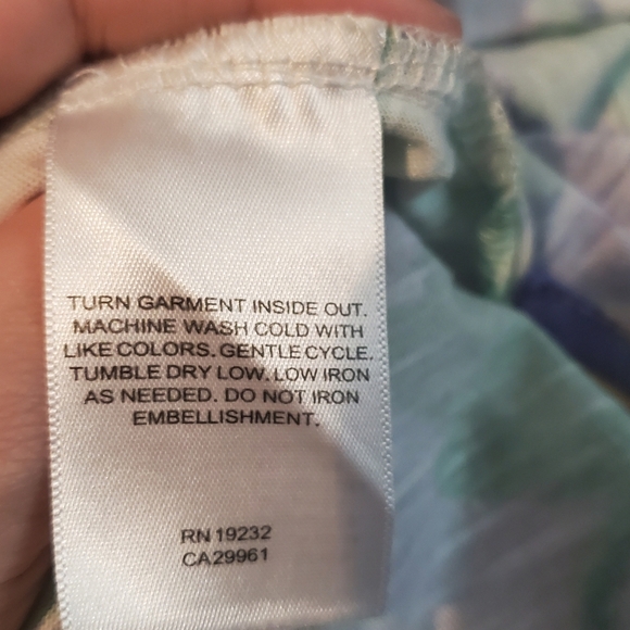 Alfred Dunner Women XL Parrot Tropical Top 3/4 Length Sleeve Hawaiian Beachy - Picture 8 of 10